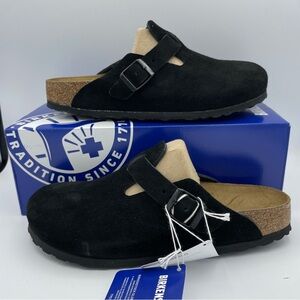 Birkenstock Boston Clog Unisex Black Soft Footbed EU 40 L9 M7 SRP ;b83